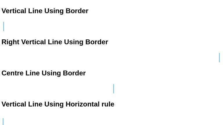 Example of HTML Vertical Lines