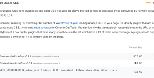 PageSpeed Insights and Stats for CSS File Loads before Scan