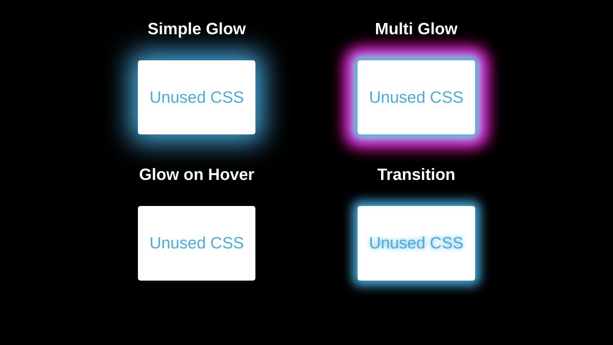 CSS Outer Glow | UnusedCSS