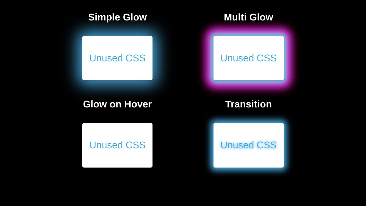 CSS Outer Glow UnusedCSS